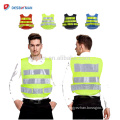 Black Light Weight Breathable Fabric Reflective Mesh Safety Vest Waistcoat With Reflective Stripes